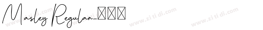 Masley Regular字体转换